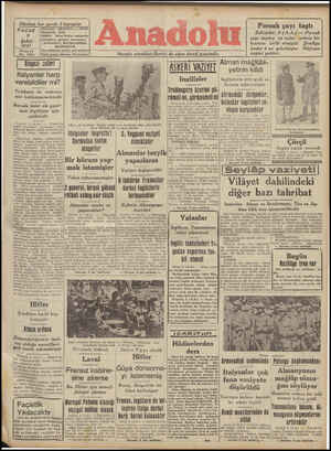 Anadolu Gazetesi February 9, 1941 kapağı
