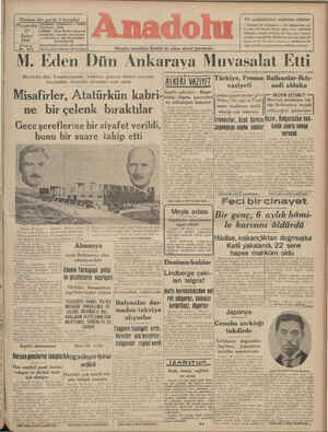 Anadolu Gazetesi February 22, 1941 kapağı