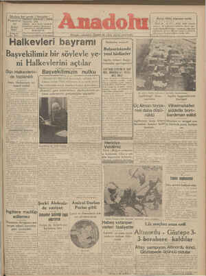 Anadolu Gazetesi 24 Şubat 1941 kapağı