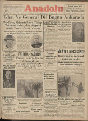 Anadolu Gazetesi 26 Şubat 1941 kapağı