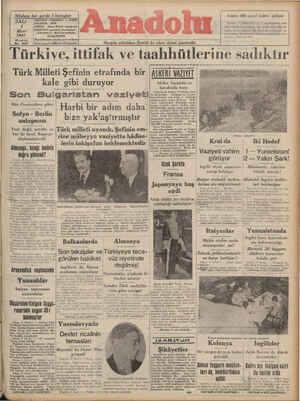 Anadolu Gazetesi 4 Mart 1941 kapağı