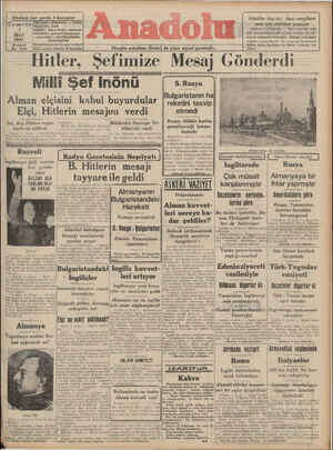 Anadolu Gazetesi 5 Mart 1941 kapağı