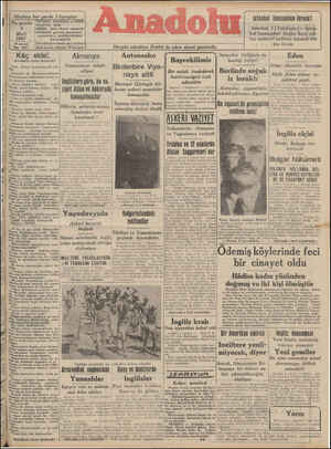 Anadolu Gazetesi 6 Mart 1941 kapağı