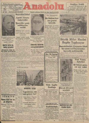 Anadolu Gazetesi 10 Mart 1941 kapağı