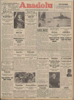    Çarşamba ı 72 Mart 1941 S0ncayil — No, 8467 Balkanlarda ADRES: İkinci ngilferenin düşmanları| , kimlerdir? Bir gazete diyor
