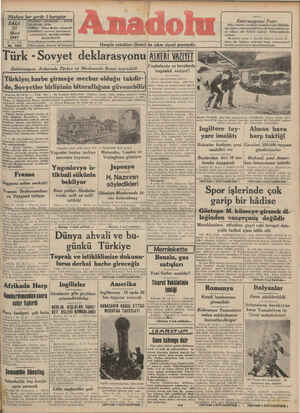 Anadolu Gazetesi 25 Mart 1941 kapağı
