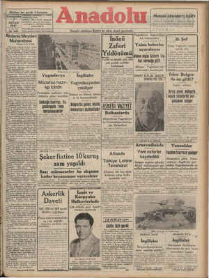 Anadolu Gazetesi 2 Nisan 1941 kapağı