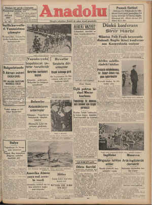 Anadolu Gazetesi 5 Nisan 1941 kapağı