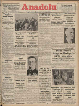 Anadolu Gazetesi 6 Nisan 1941 kapağı