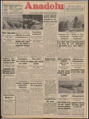 Anadolu Gazetesi 8 Nisan 1941 kapağı