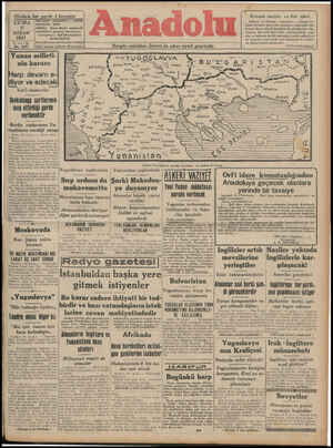 Anadolu Gazetesi 11 Nisan 1941 kapağı