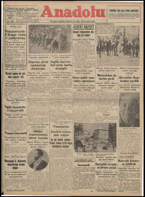 Anadolu Gazetesi 12 Nisan 1941 kapağı