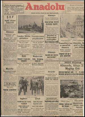 Anadolu Gazetesi 14 Nisan 1941 kapağı
