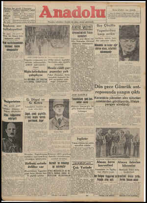 Anadolu Gazetesi 15 Nisan 1941 kapağı
