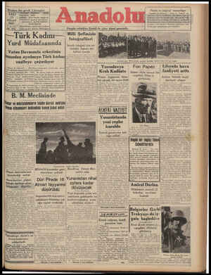 Anadolu Gazetesi 22 Nisan 1941 kapağı