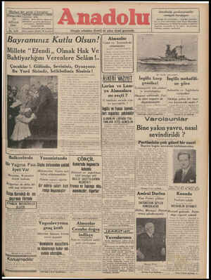 Anadolu Gazetesi 23 Nisan 1941 kapağı