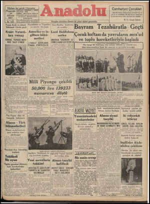 Anadolu Gazetesi 24 Nisan 1941 kapağı