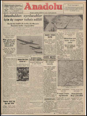 Anadolu Gazetesi 25 Nisan 1941 kapağı