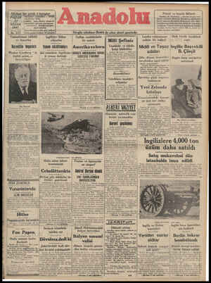 Anadolu Gazetesi 27 Nisan 1941 kapağı