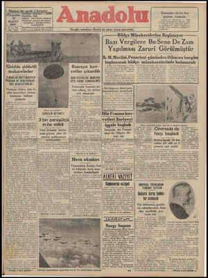 Anadolu Gazetesi 22 Mayıs 1941 kapağı