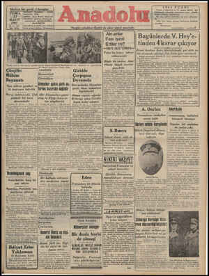 Anadolu Gazetesi 23 Mayıs 1941 kapağı