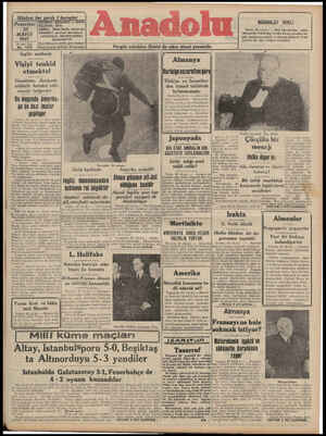Anadolu Gazetesi 26 Mayıs 1941 kapağı