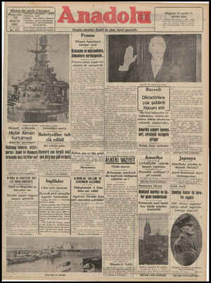 Anadolu Gazetesi 29 Mayıs 1941 kapağı