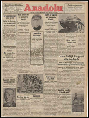 Anadolu Gazetesi 2 Haziran 1941 kapağı