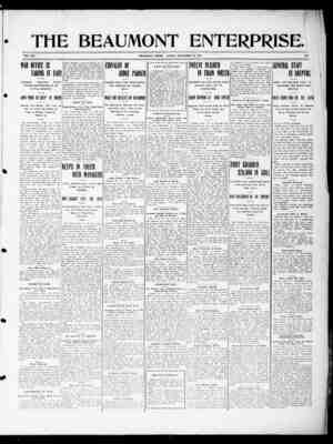 The Beaumont Enterprise Newspaper September 18, 1904 kapağı