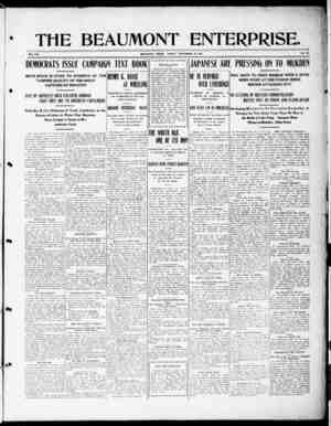 The Beaumont Enterprise Newspaper September 23, 1904 kapağı