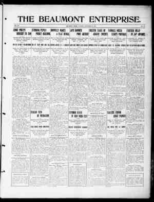 The Beaumont Enterprise Newspaper September 29, 1904 kapağı