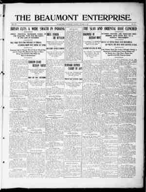 The Beaumont Enterprise Newspaper October 13, 1904 kapağı