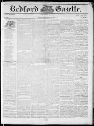 Bedford Gazette Gazetesi 9 Şubat 1855 kapağı