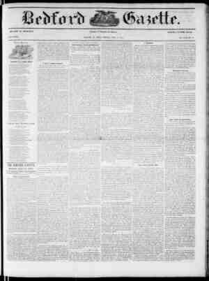 Bedford Gazette Gazetesi 27 Nisan 1855 kapağı