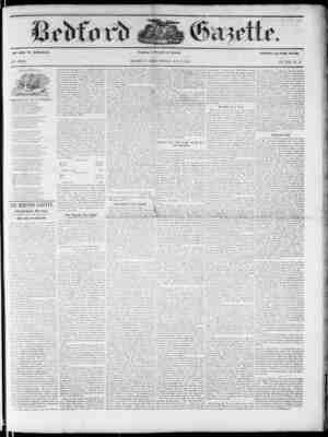 Bedford Gazette Newspaper May 18, 1855 kapağı
