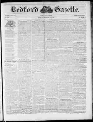 Bedford Gazette Newspaper June 8, 1855 kapağı