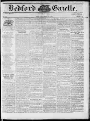 Bedford Gazette Newspaper August 10, 1855 kapağı