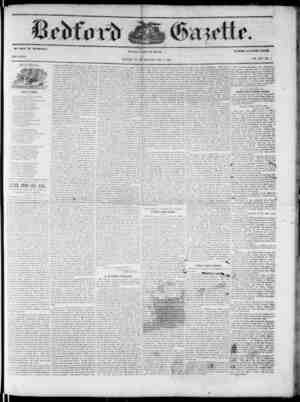 Bedford Gazette Newspaper September 7, 1855 kapağı