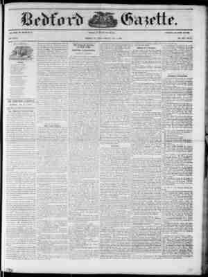 Bedford Gazette Newspaper November 2, 1855 kapağı