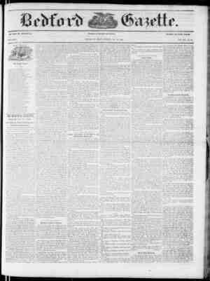 Bedford Gazette Newspaper November 23, 1855 kapağı