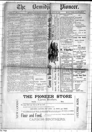 Bemidji Pioneer Newspaper 25 Haziran 1896 kapağı