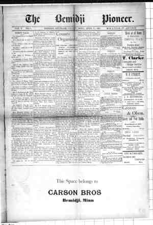 Bemidji Pioneer Newspaper 15 Nisan 1897 kapağı