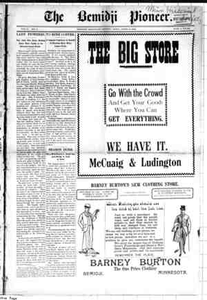 Bemidji Pioneer Newspaper 5 Nisan 1900 kapağı