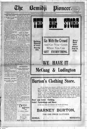 Bemidji Pioneer Newspaper 14 Haziran 1900 kapağı