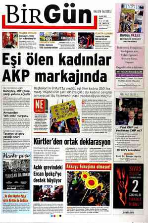 Birgün Gazetesi 11 Mart 2012 kapağı