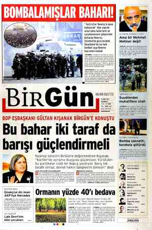 Birgün Gazetesi 19 Mart 2012 kapağı