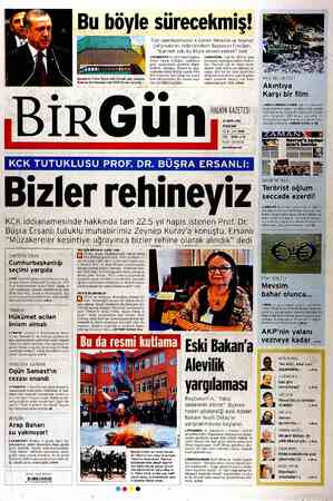Birgün Gazetesi 23 Mart 2012 kapağı