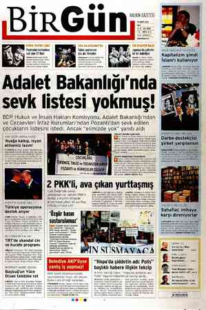 Birgün Gazetesi 27 Mart 2012 kapağı