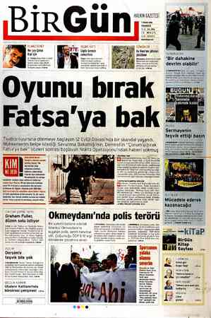 Birgün Gazetesi 7 Nisan 2012 kapağı