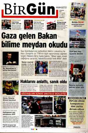 Birgün Gazetesi 8 Nisan 2012 kapağı